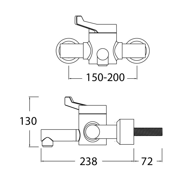 Wall Mounted Thermostatic Hospital Tap