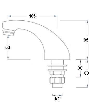 Deck Mounted Basin Spout