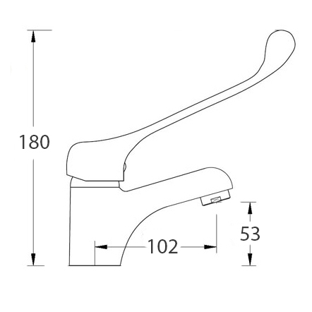 lever dental healthcare tap dimensions