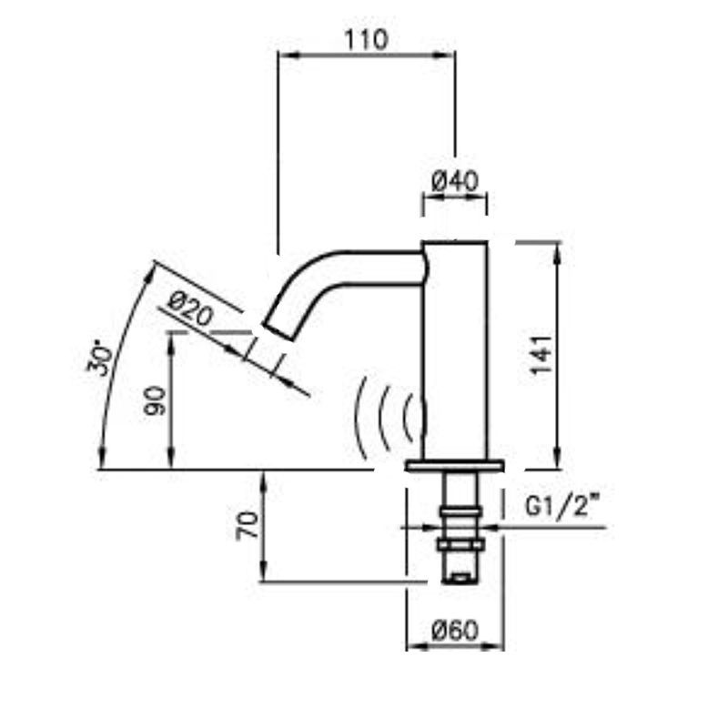 sensor tap with battery operation