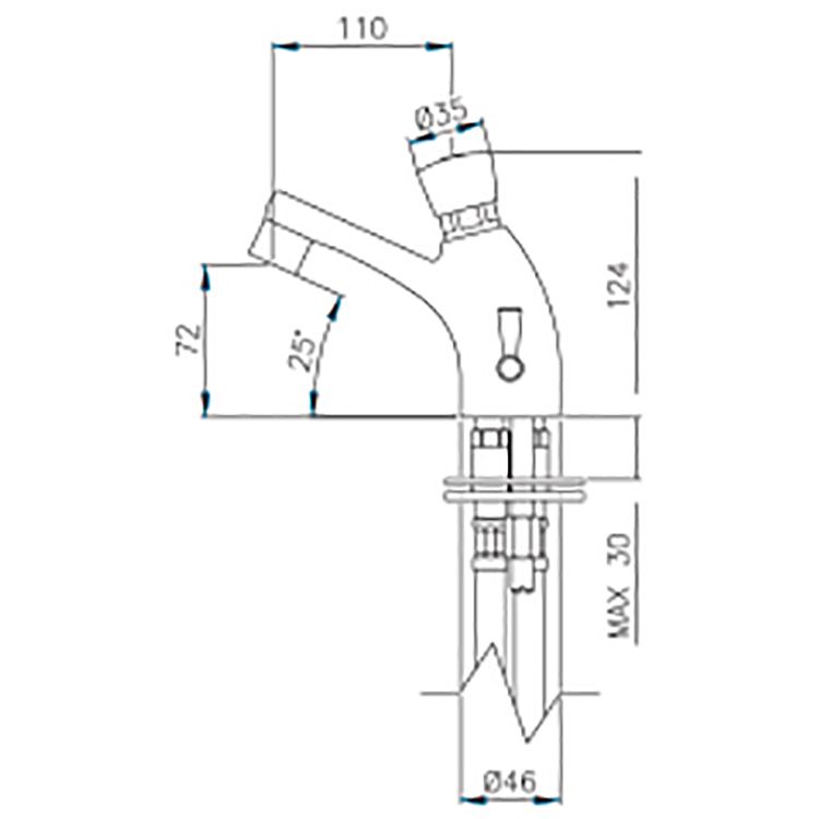 Press Button Temperature Control Tap