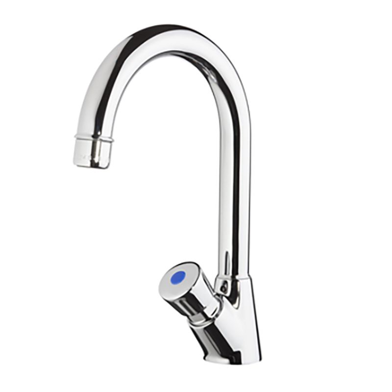 Self Closing Swan Neck Basin Tap