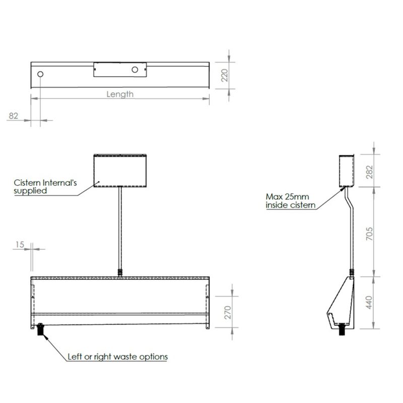 Wall Hung Trough Urinal