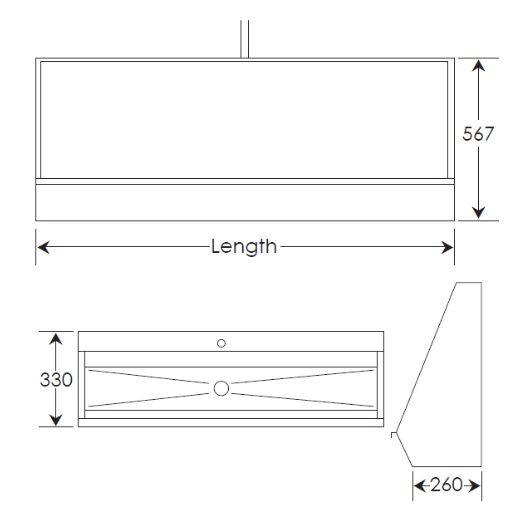 Heavy Duty Stainless Steel Wall Hung Trough Urinal