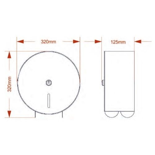 Graphite Grey Jumbo Toilet Roll Dispenser