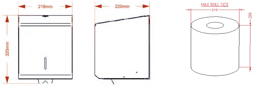 wall mounted centrefeed dispenser