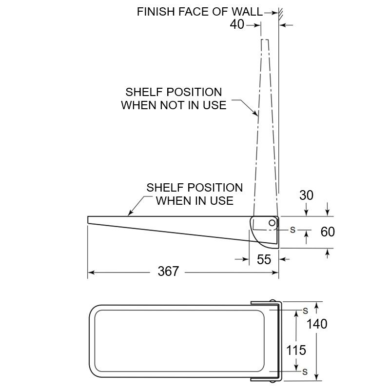 Fold Down Shelf