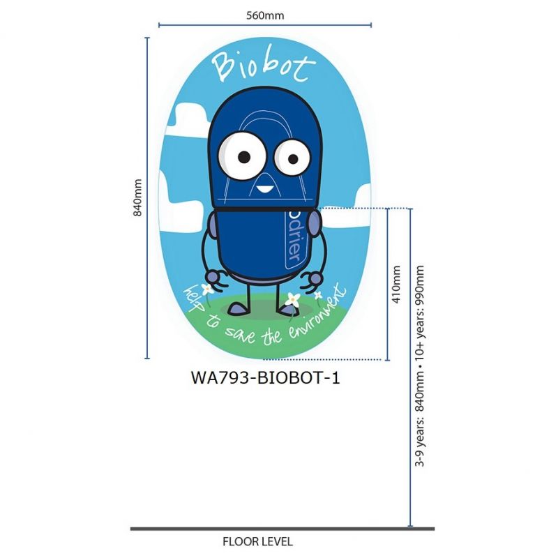 Biodrier BioBot Children's Hand Dryer, Design 1
