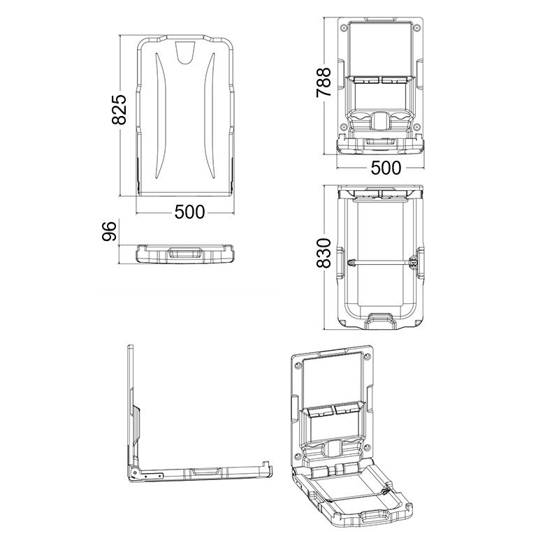 Vertical Wall Mounted Baby Change Unit