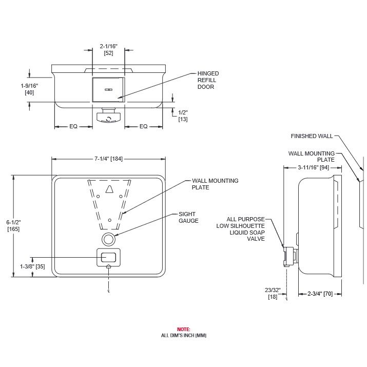 Surface Mounted Soap Dispenser
