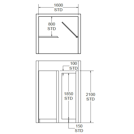 Toilet Cubicle Dimensions
