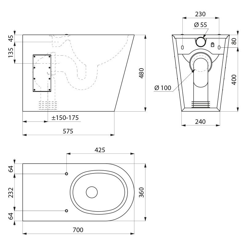 Back to Wall Disabled Toilet