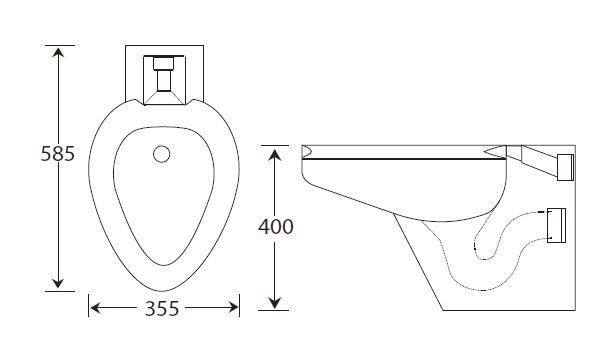 Back to Wall WC Pan