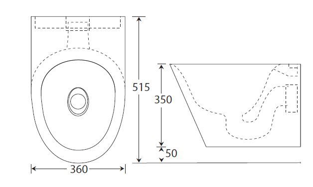 Wall Mounted WC Pan