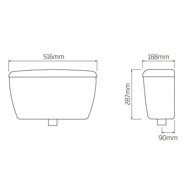 Exposed Lever Operated Cistern for Bariatric Toilet Exposed Lever Operated Cistern for Bariatric Toilet