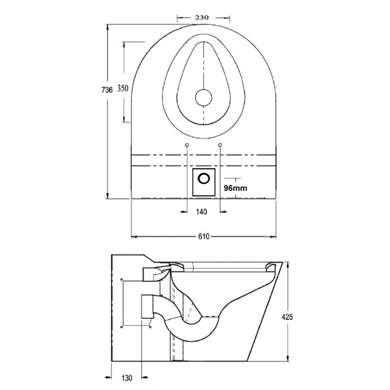 Bariatric WC Pan For Exposed Cistern