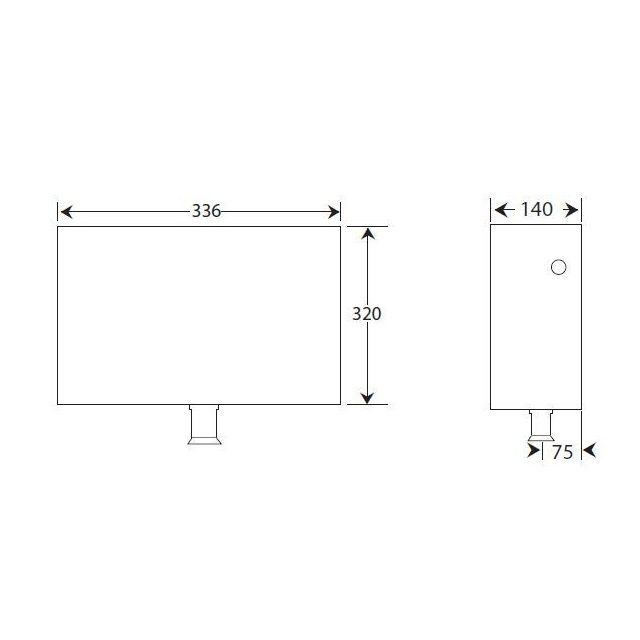 Plastic Concealed Cistern with Push Button