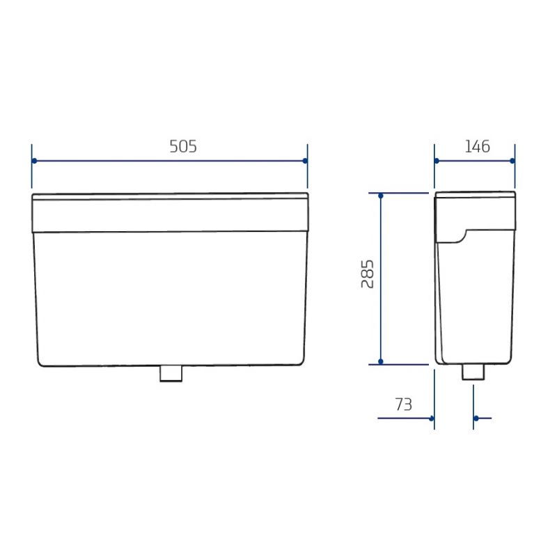 Plastic Concealed Cistern with Lever