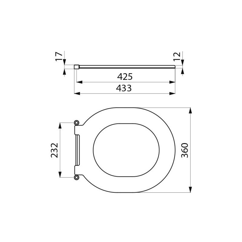 Black Toilet Seat Only - Accessible