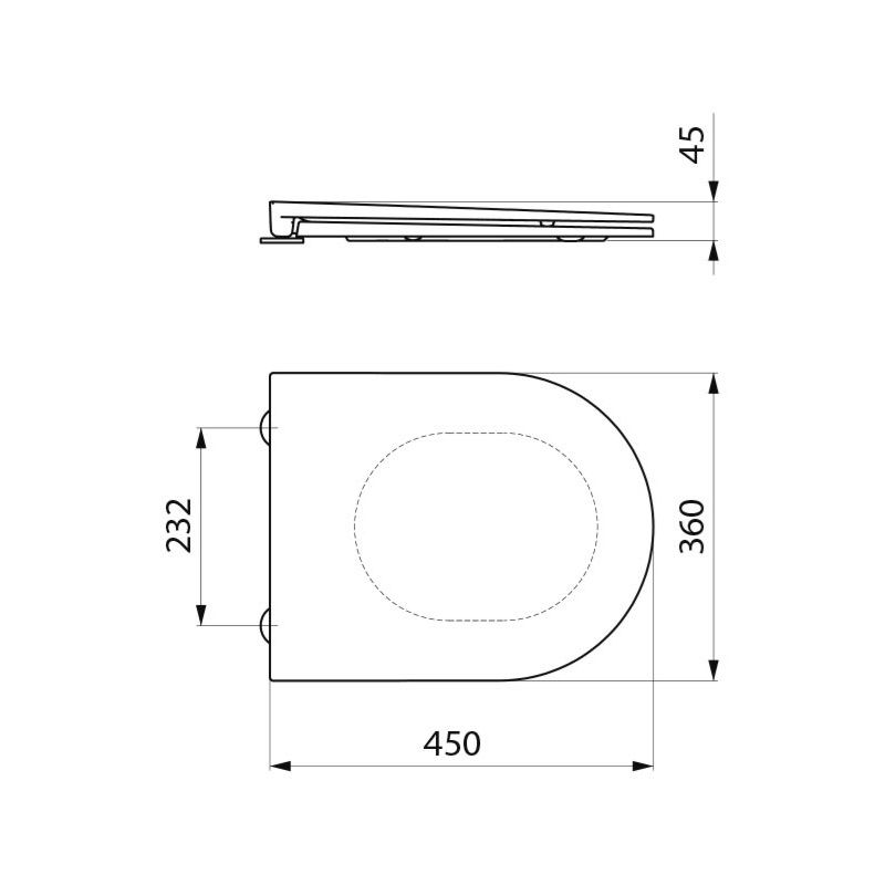 Black Toilet Seat & Lid - Standard