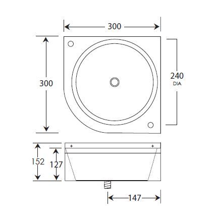 Corner Wash Basin