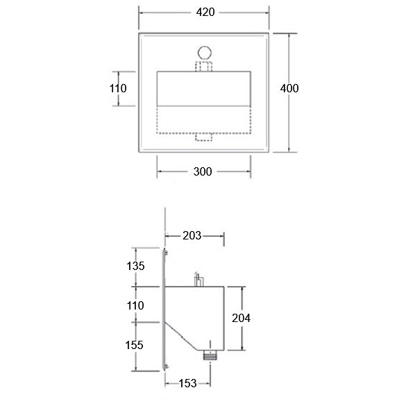 Wall Recessed Hand Rinse Unit Wall Recessed Hand Rinse Unit