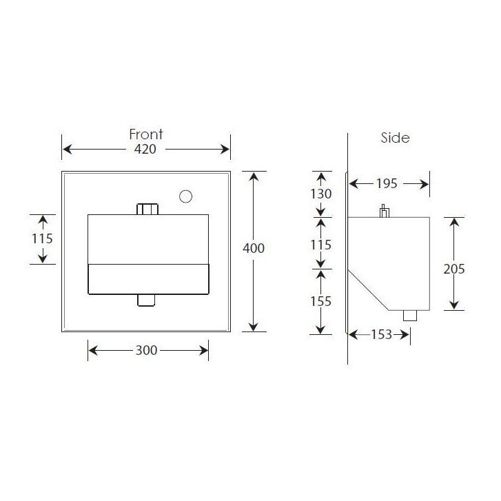 Wall Recessed Hand Rinse Unit 