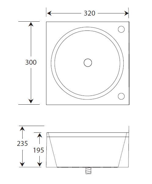 Knee Operated Wall Mounted Basin