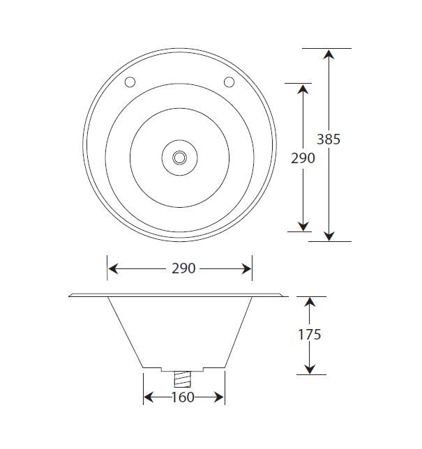 Inset Round Wash Basin