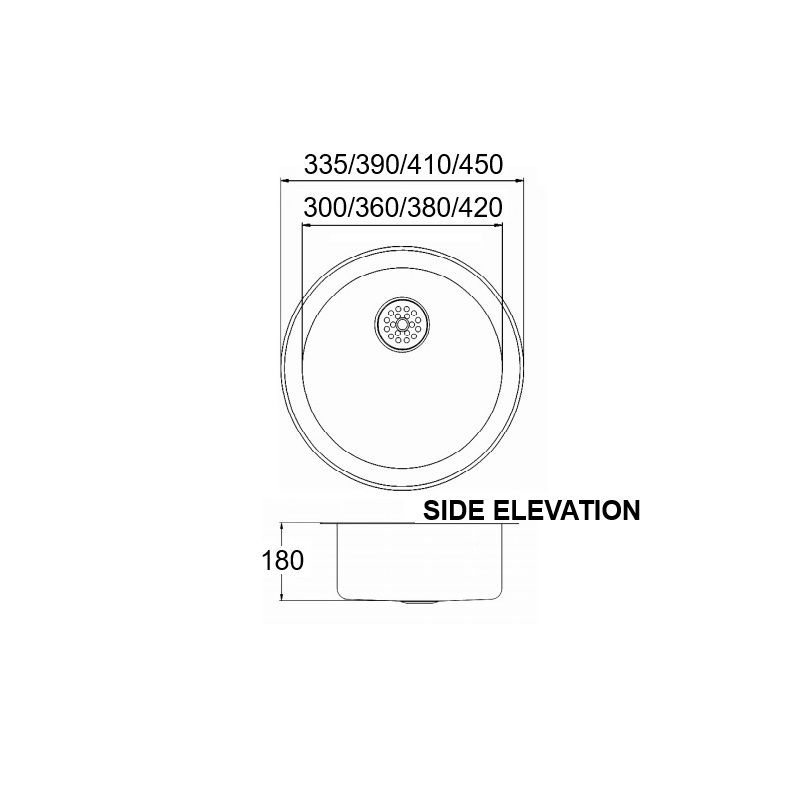 Round Inset Wash Basin 
