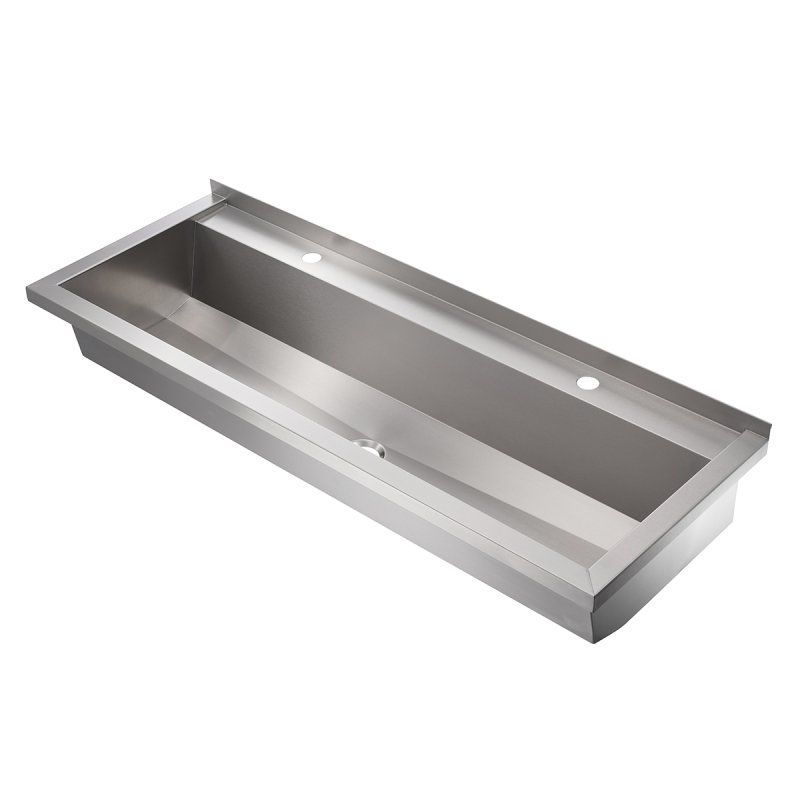 Commercial Wash Trough Pre-Drilled Wall Mounted