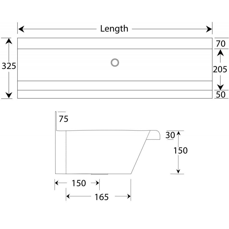 Compact Wall Mounted Wash Trough