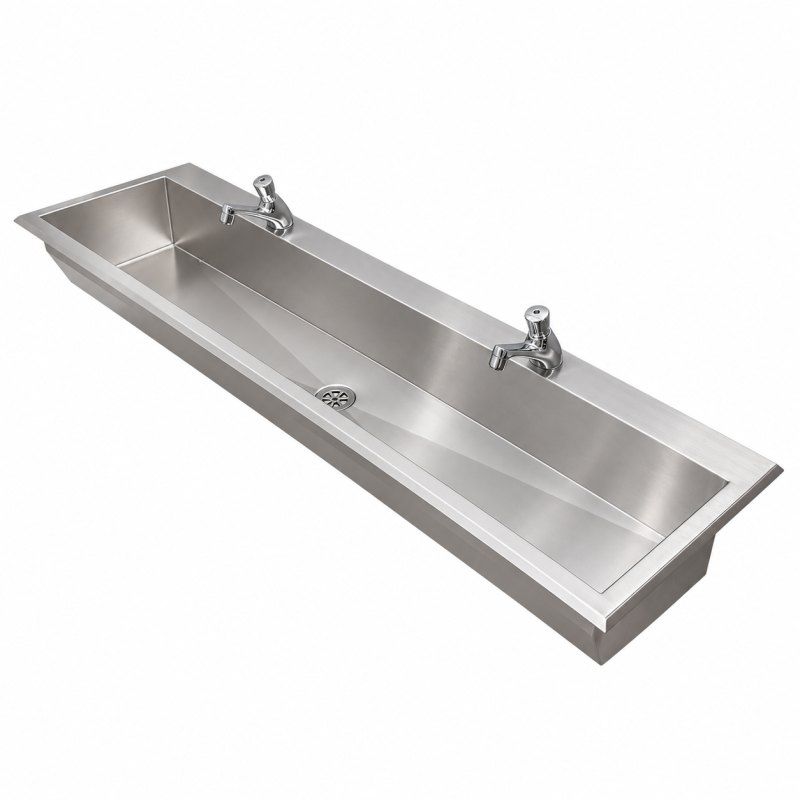 Inset Wash Trough With Tap Ledge Inset Wash Trough With Tap Ledge