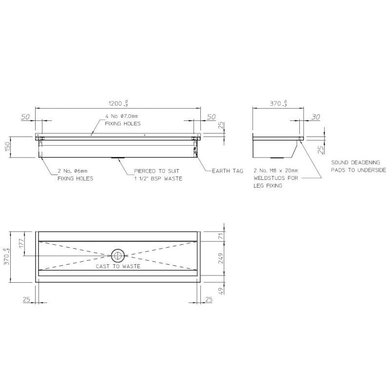 Stainless Steel Wash Trough 