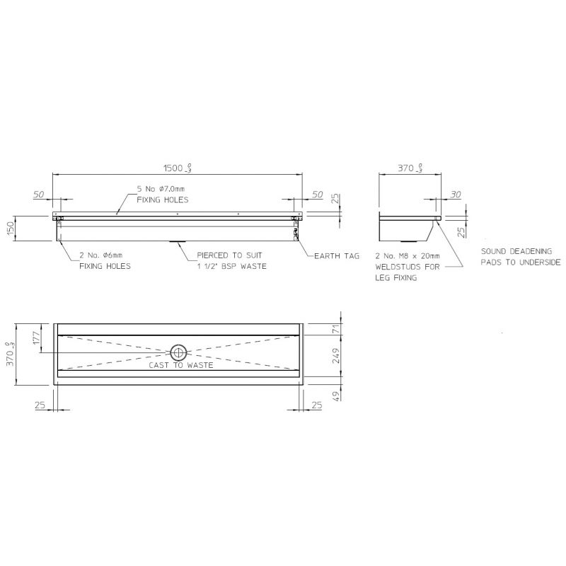 Stainless Steel Wash Trough 