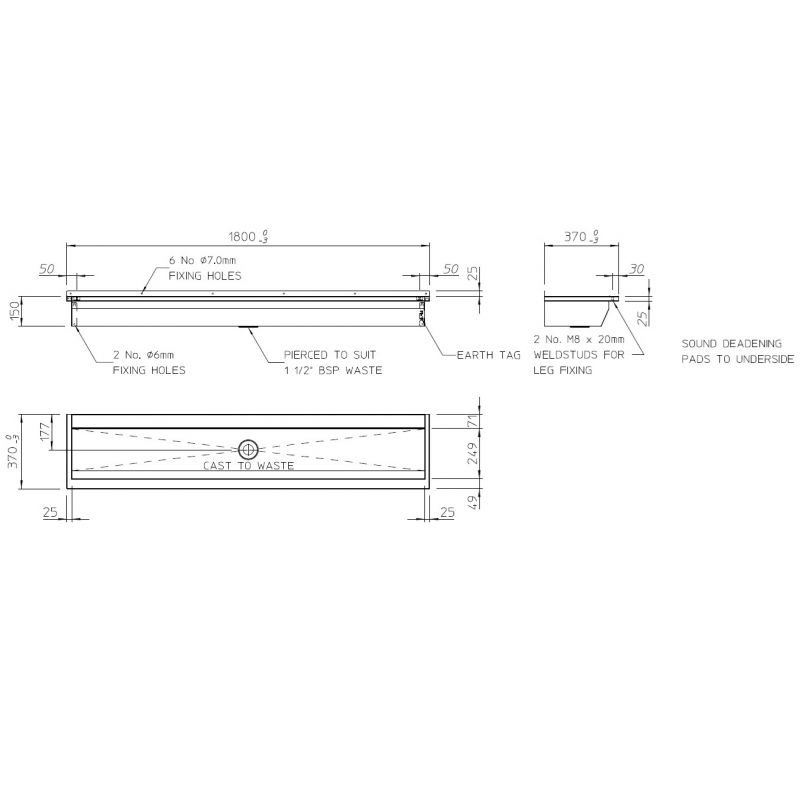 Stainless Steel Wash Trough 