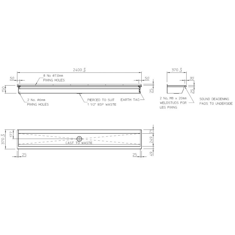 Stainless Steel Wash Trough 