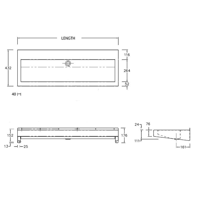 Deluxe Stainless Steel Wash Trough Deluxe Stainless Steel Wash Trough