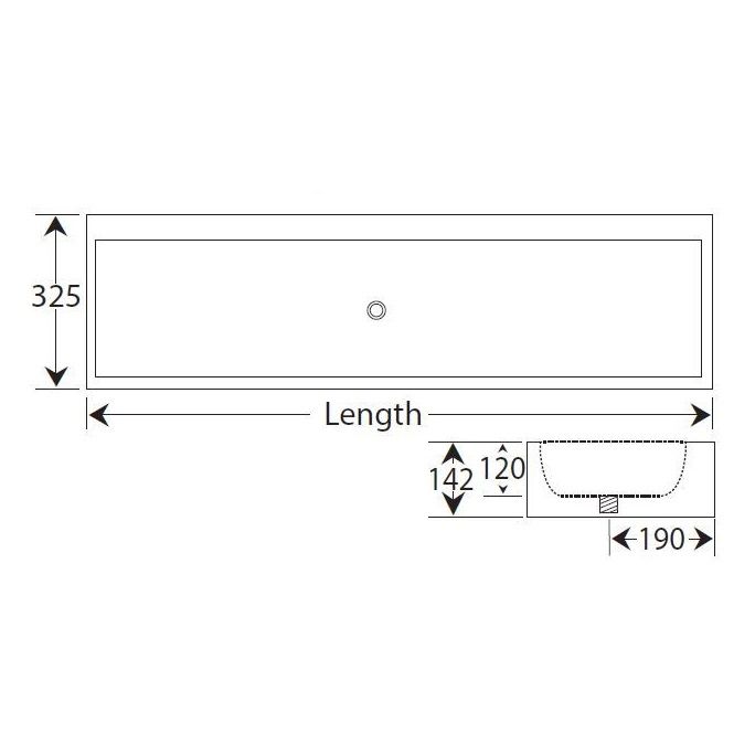 Corian Sit On Nursery Wash Trough