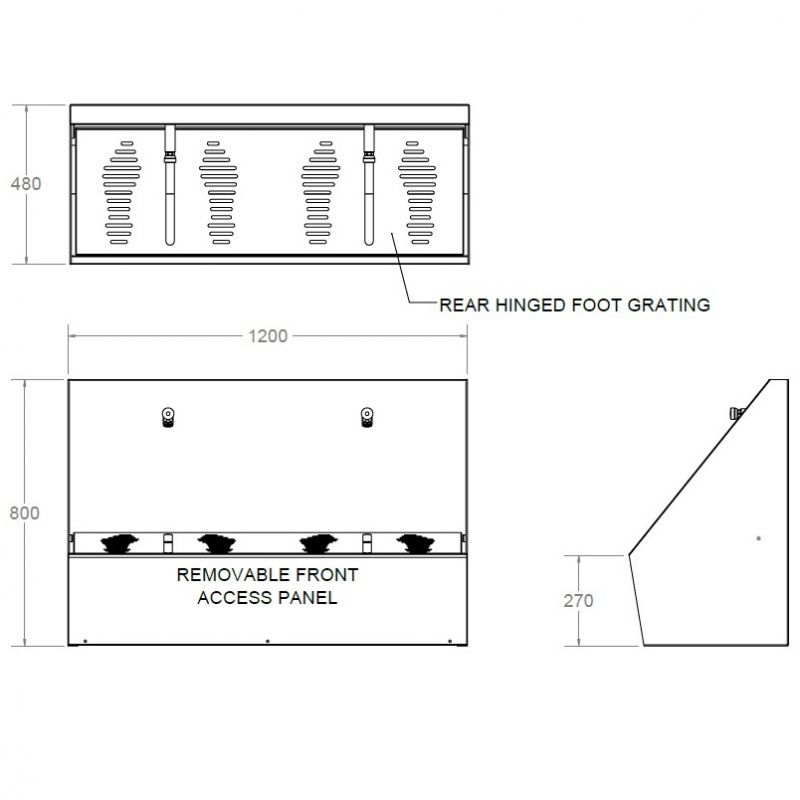 Double Wudu Ritual Foot Wash Trough