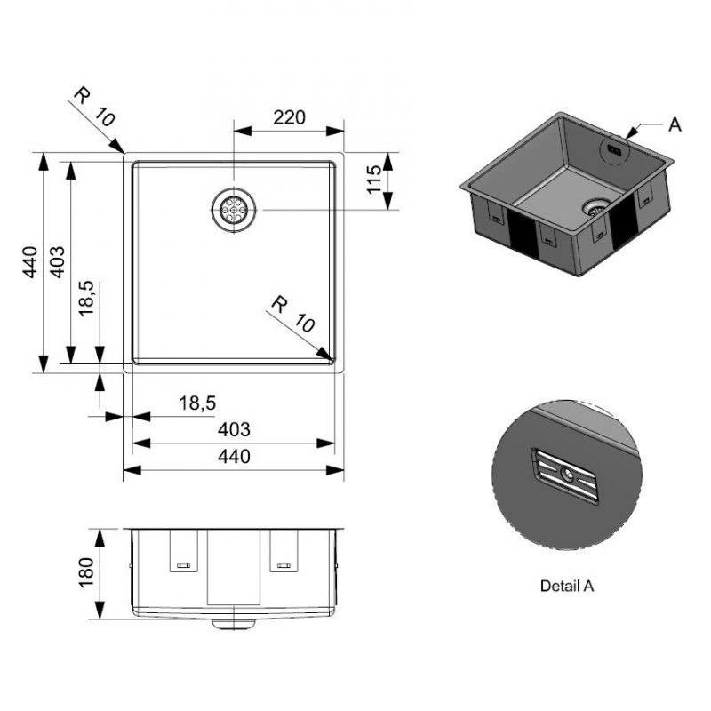 Inset & Undermount Square Sink Inset & Undermount Square Sink