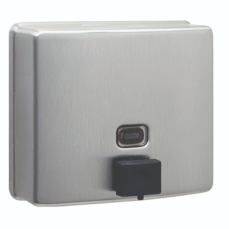 Bobrick Square Wall Mounted Manual Liquid Soap Dispenser