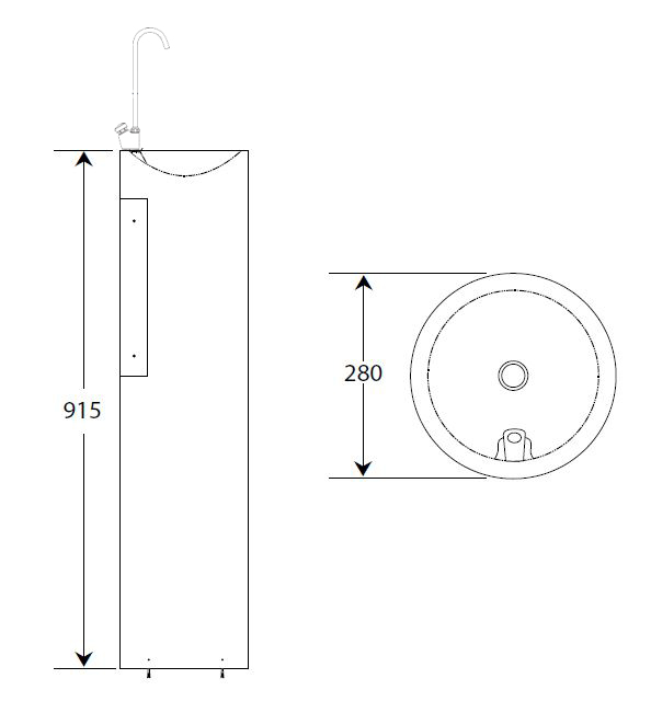 pedestal-bottle-filler-dimensions