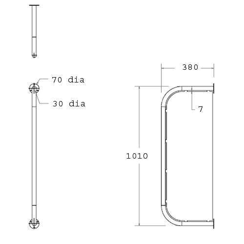 bowl urinal divider dimensions