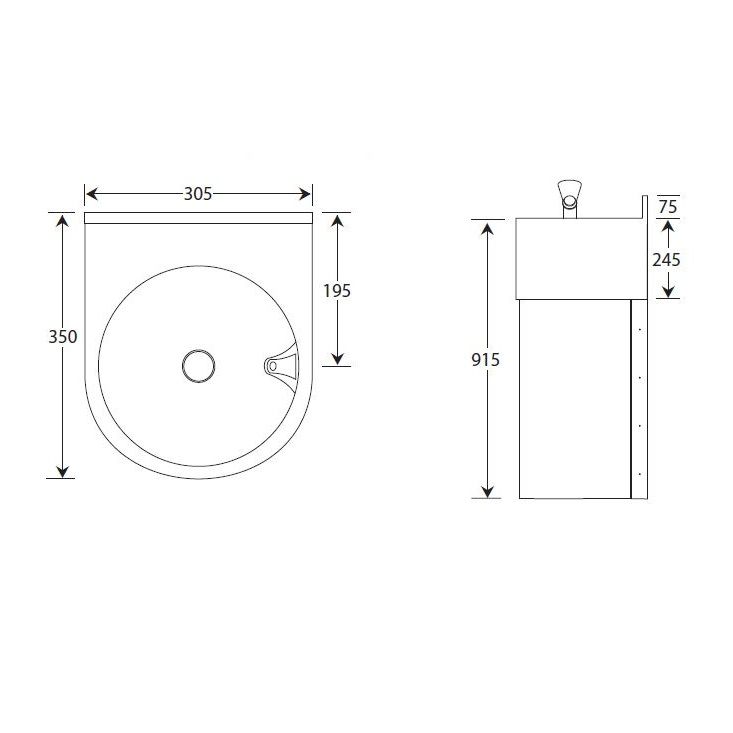 Floor Standing Drinking Fountain Adult Height