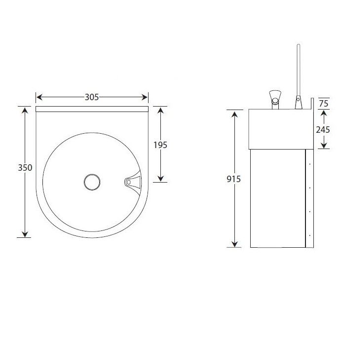Adult Height Drinking Fountain & Bottle Filler