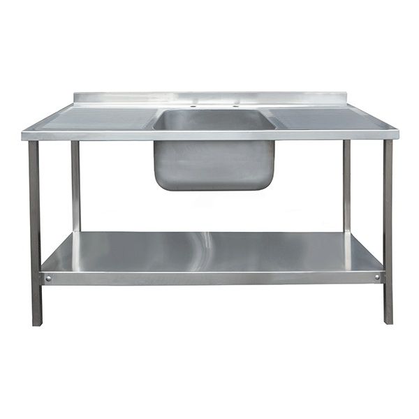 CATERING SINK - SINGLE BOWL, DOUBLE DRAINER, 1500mm