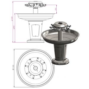 8 USER WASH FOUNTAIN, HAND OPERATION image