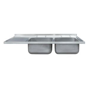 SIT ON CATERING SINK - DOUBLE BOWL, SINGLE DRAINER, 1500MM image