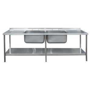CATERING SINK - DOUBLE BOWL, DOUBLE DRAINER, 2400mm image